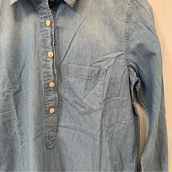J Crew Denim Chambray Tunic Top - Picture 2 of 7